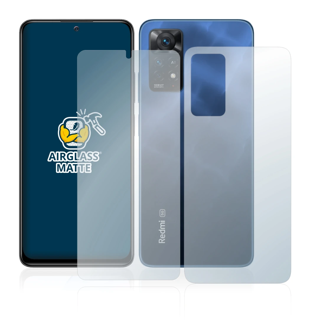 Imagen del dispositivo Xiaomi Redmi Note 11 Pro 5G (Frontal+Trasero) con una amplia variedad de protectores de pantalla.