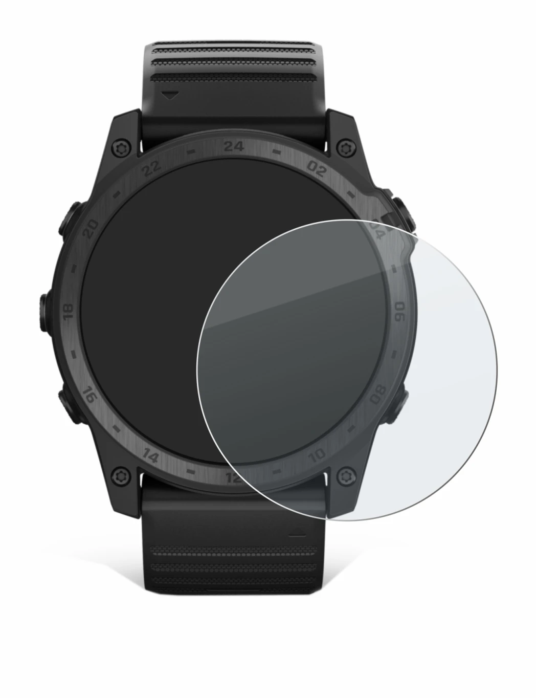 Imagen del dispositivo Garmin Tactix 7 Pro Ballistics con una amplia variedad de protectores de pantalla.