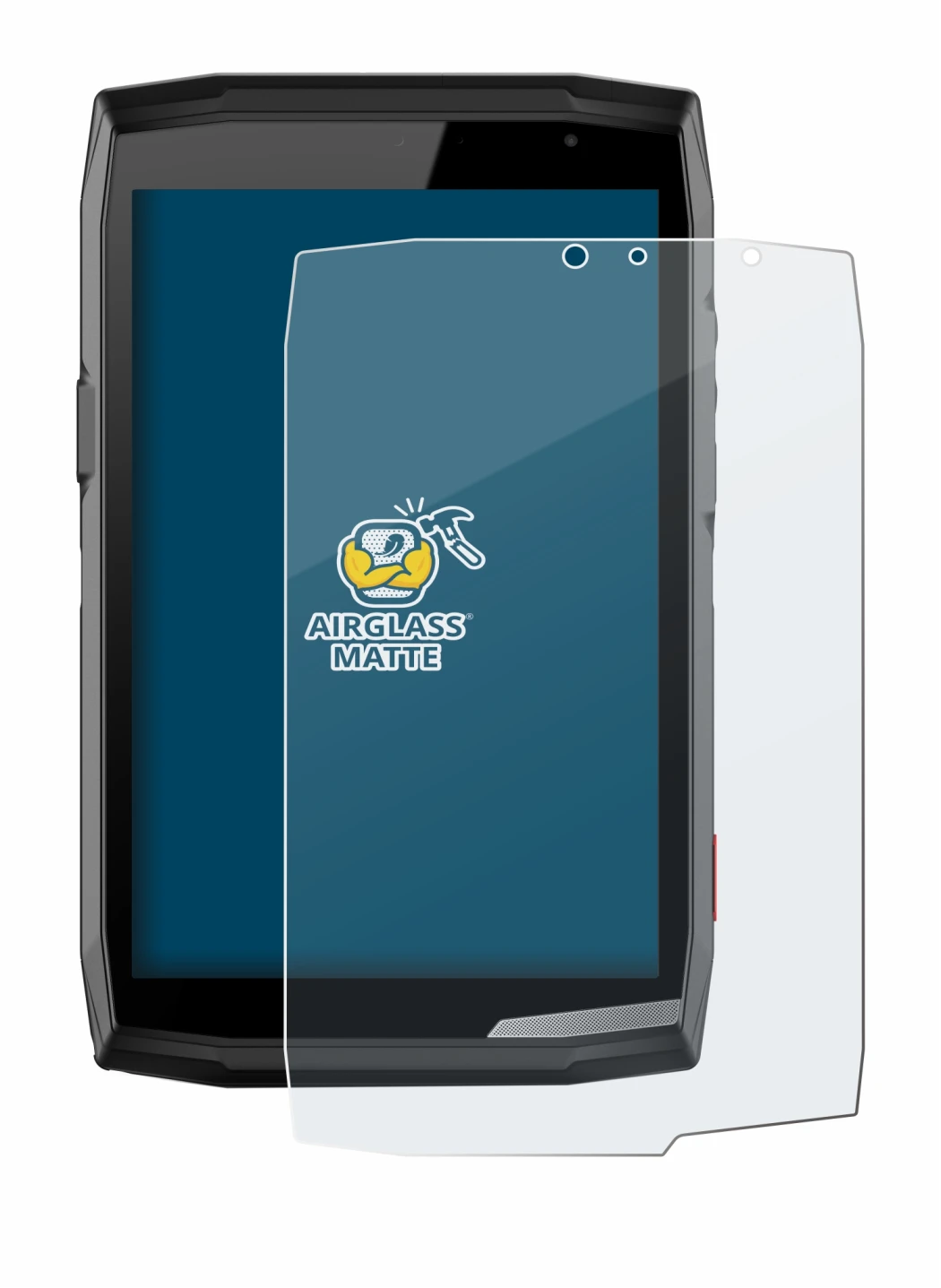 Imagen del dispositivo Crosscall Core T5 con una amplia variedad de protectores de pantalla.