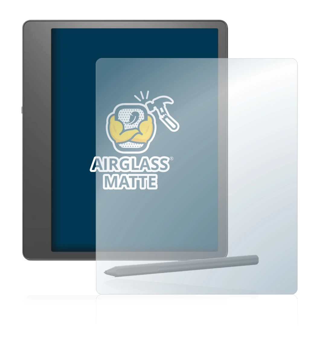 Imagen del dispositivo Amazon Kindle Scribe con una amplia variedad de protectores de pantalla.