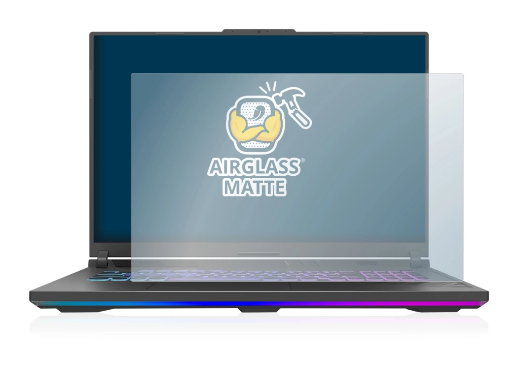 Imagen del dispositivo ASUS ROG Strix G18 G814 2023 con una amplia variedad de protectores de pantalla.