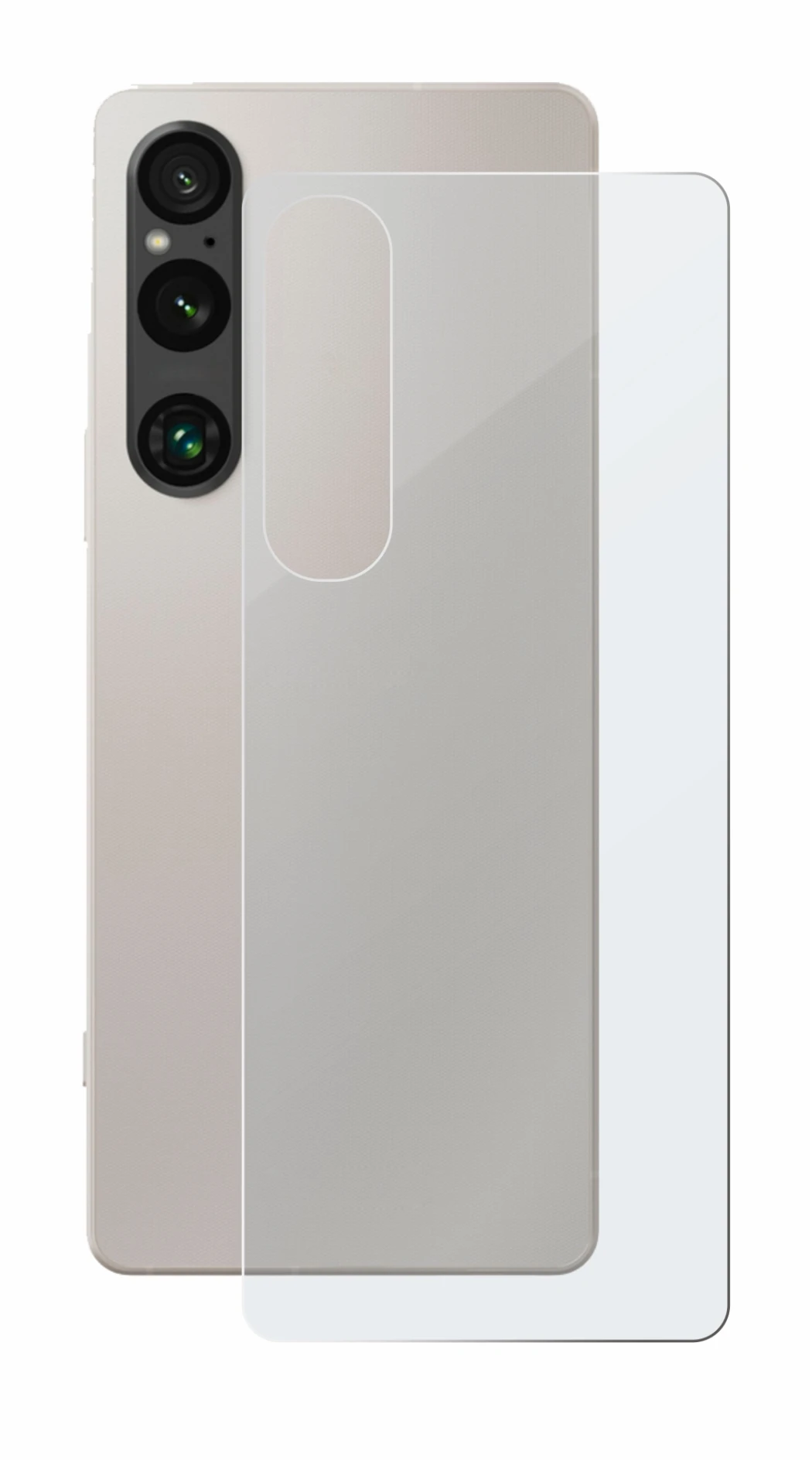 Imagen del dispositivo Sony Xperia 1 V (Trasero) con una amplia variedad de protectores de pantalla.