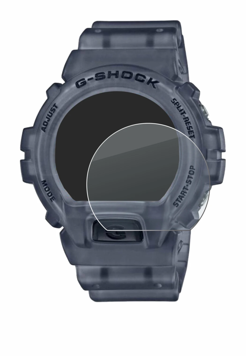 Imagen del dispositivo Casio G-Shock DW-6900 con una amplia variedad de protectores de pantalla.