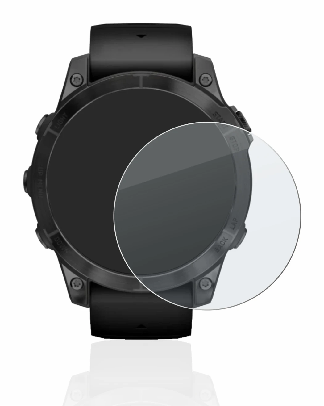 Imagen del dispositivo Garmin Epix Pro (Gen 2) (47 mm) con una amplia variedad de protectores de pantalla.