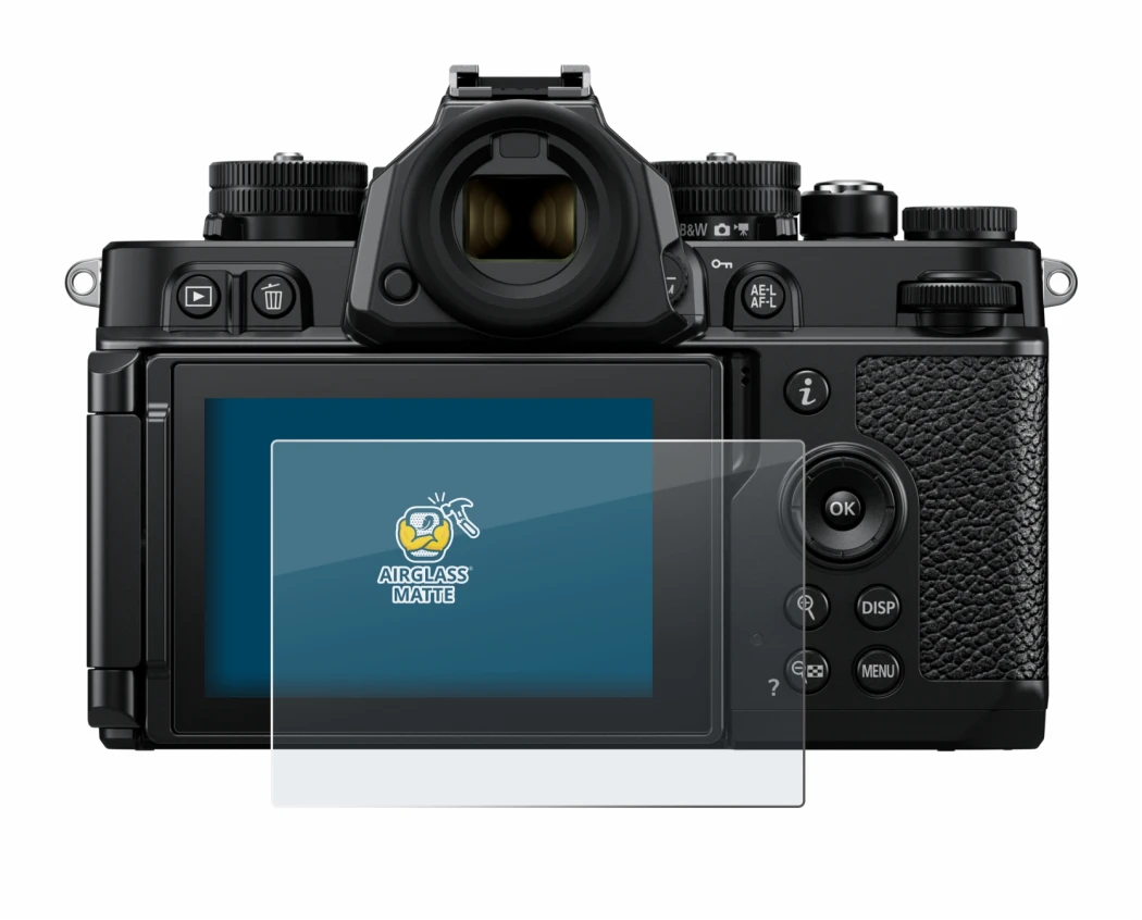 Imagen del dispositivo Nikon Z F con una amplia variedad de protectores de pantalla.