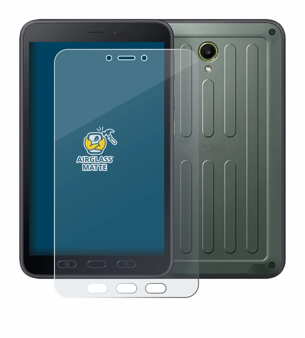 Imagen del dispositivo Samsung Galaxy Tab Active 5 (retrato) con una amplia variedad de protectores de pantalla.