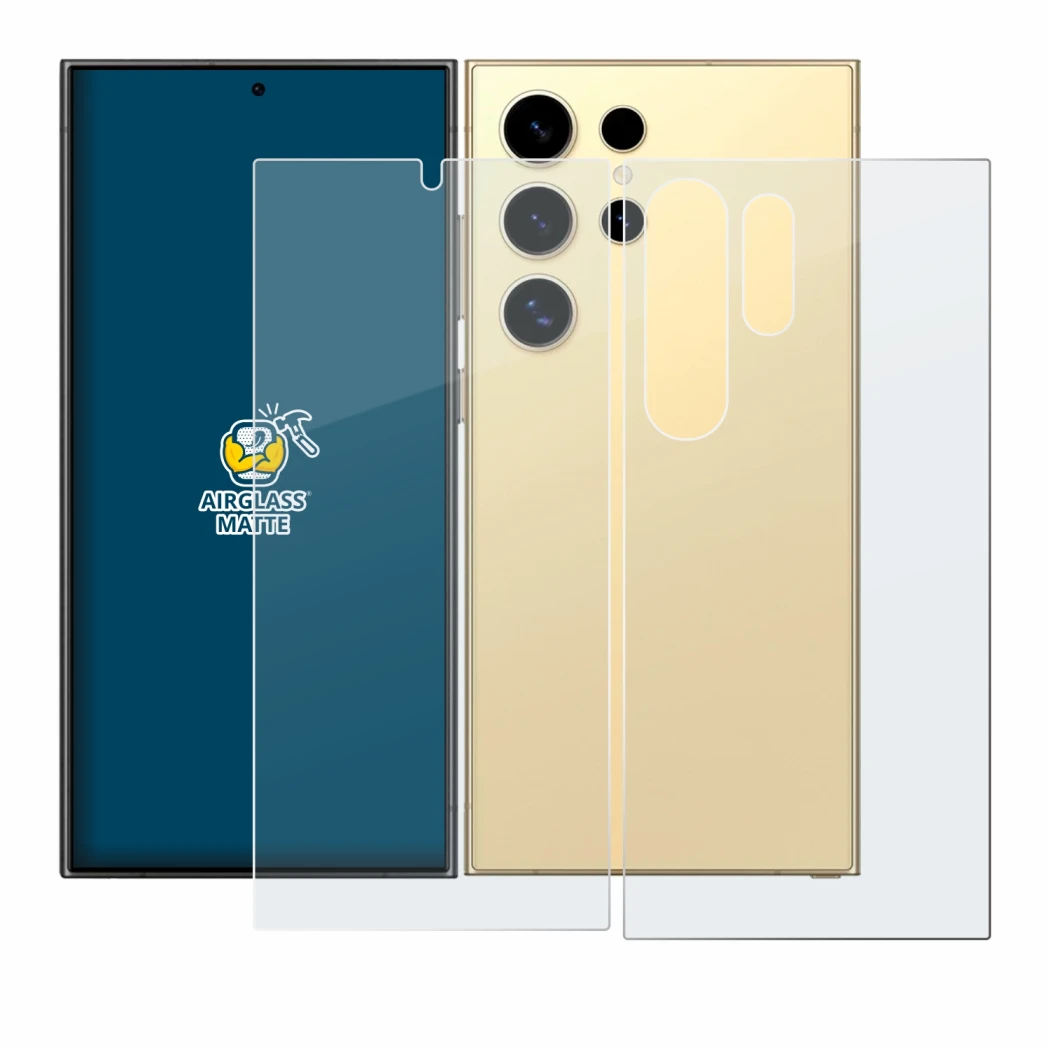 Imagen del dispositivo Samsung Galaxy S24 Ultra (case-friendly) (Frontal+Trasero) con una amplia variedad de protectores de pa