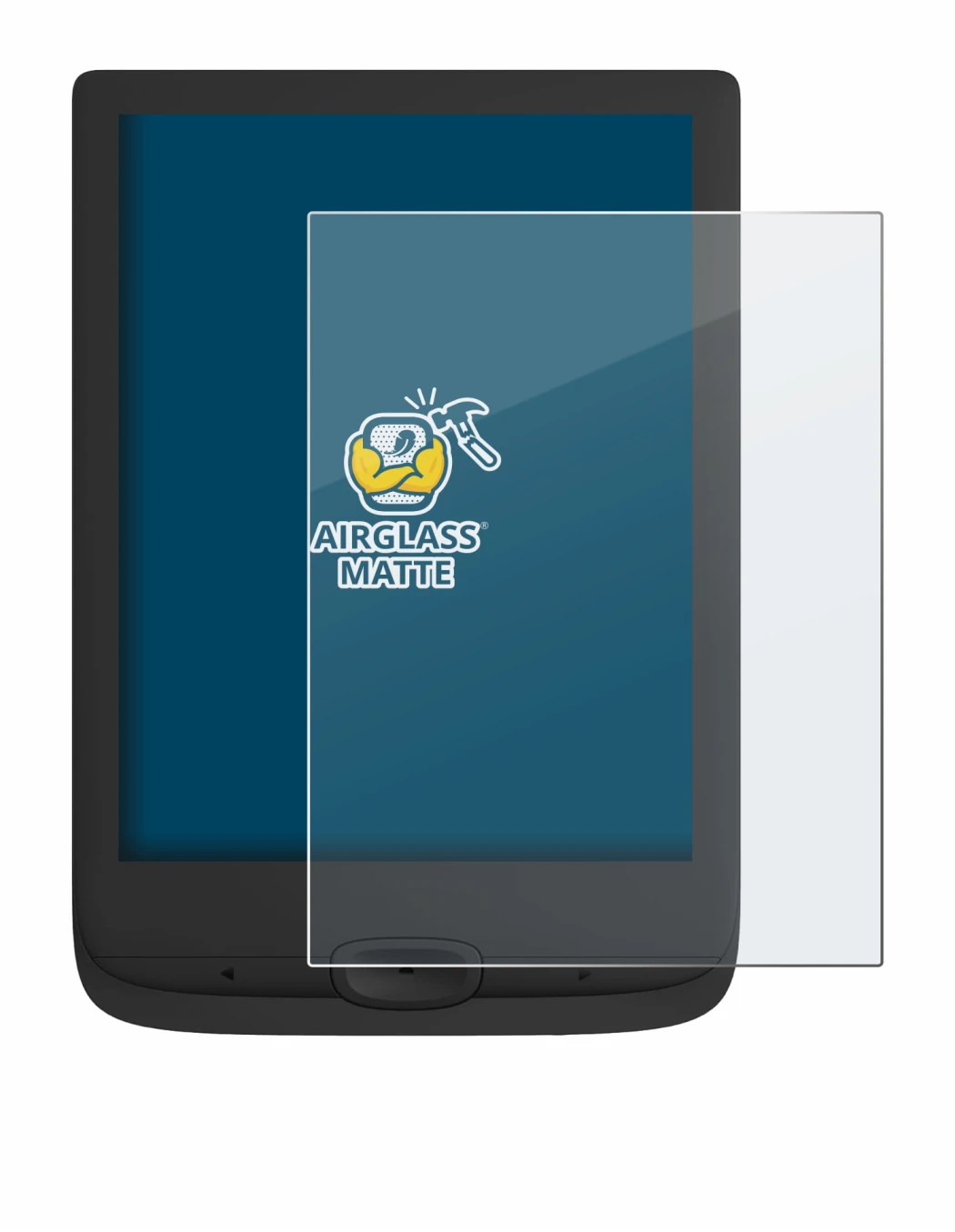 Imagen del dispositivo PocketBook Basic Lux 4 con una amplia variedad de protectores de pantalla.