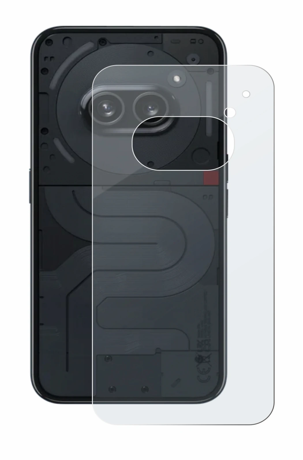 Imagen del dispositivo Nothing Phone (2a) (Trasero) con una amplia variedad de protectores de pantalla.