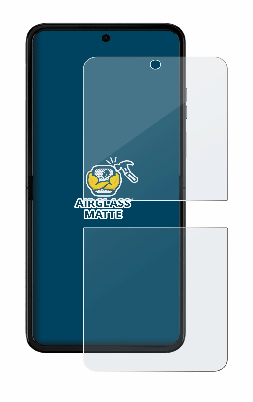 Imagen del dispositivo Motorola Razr 50 Ultra con una amplia variedad de protectores de pantalla.