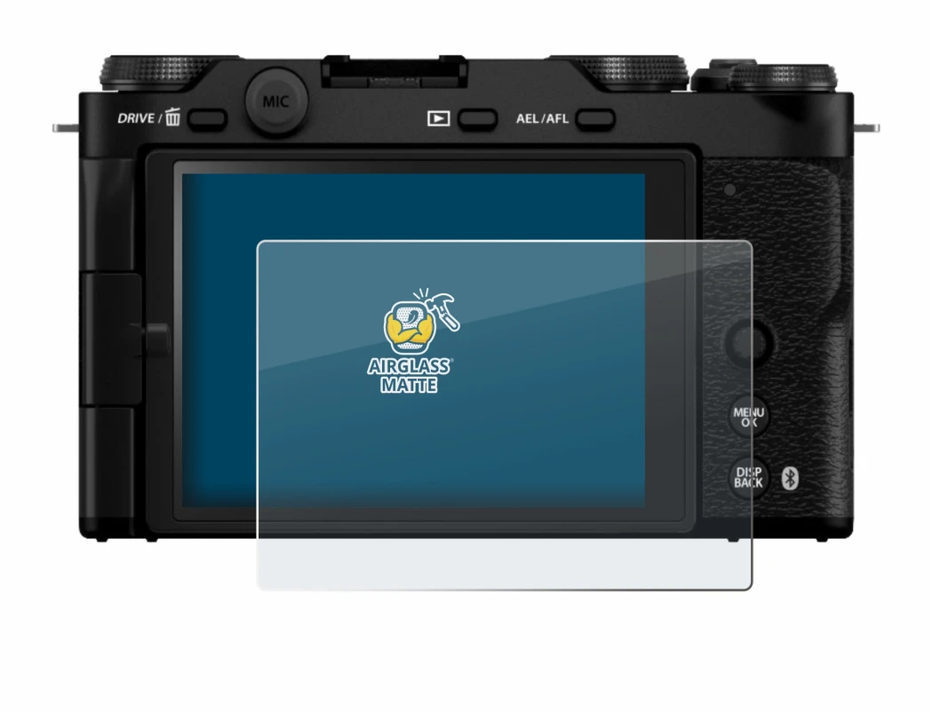 Imagen del dispositivo Fujifilm X-M5 con una amplia variedad de protectores de pantalla.