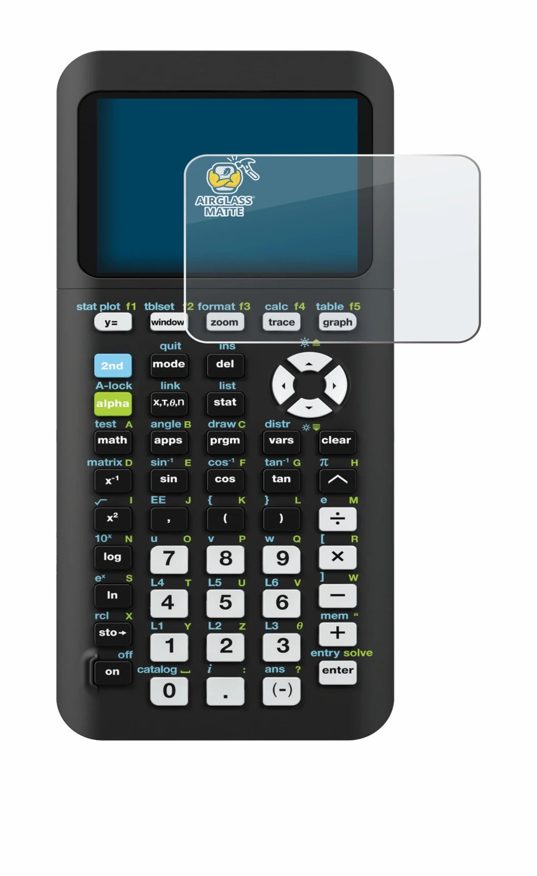 Imagen del dispositivo Texas Instruments TI-84 Plus CE-T Python con una amplia variedad de protectores de pantalla.