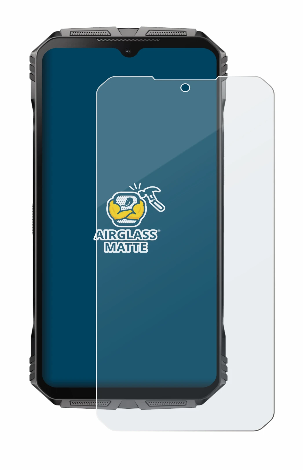 Imagen del dispositivo Doogee S Cyber Pro con una amplia variedad de protectores de pantalla.