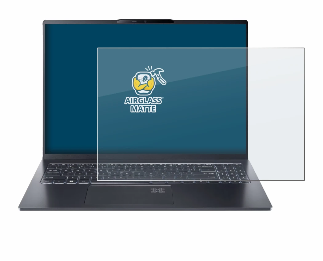 Imagen del dispositivo Acer Swift Go 16 AI con una amplia variedad de protectores de pantalla.