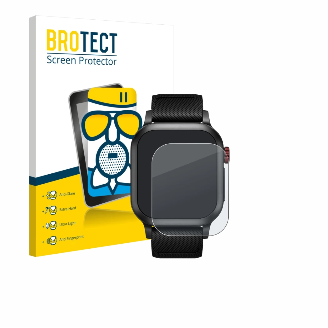 Parte frontal de un envase de producto con el logotipo de la marca BROTECT. Al lado se muestra el dispositivo Haylou Iron Neo