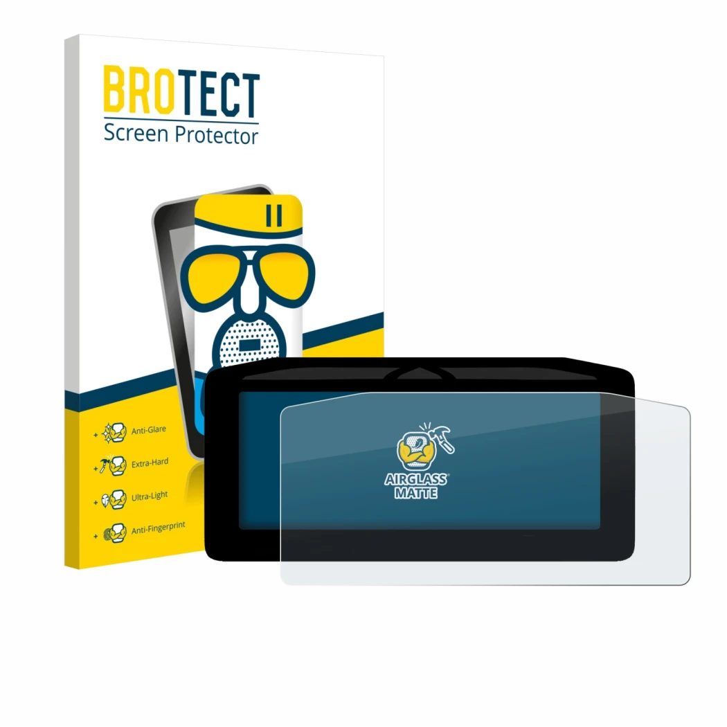 Parte frontal de un envase de producto con el logotipo de la marca BROTECT. Al lado se muestra el dispositivo Ducati Streetfig