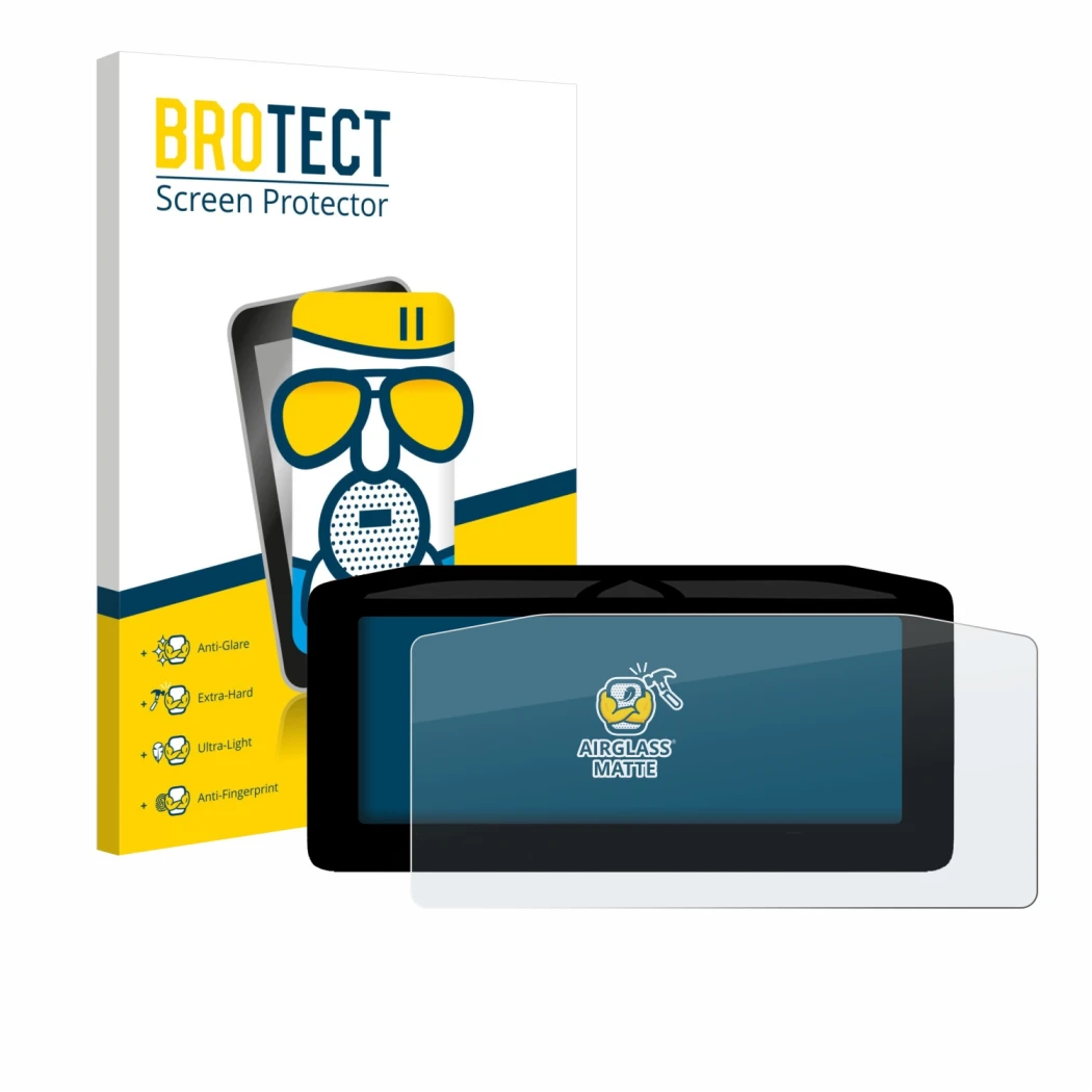 Parte frontal de un envase de producto con el logotipo de la marca BROTECT. Al lado se muestra el dispositivo Ducati XDiavel V