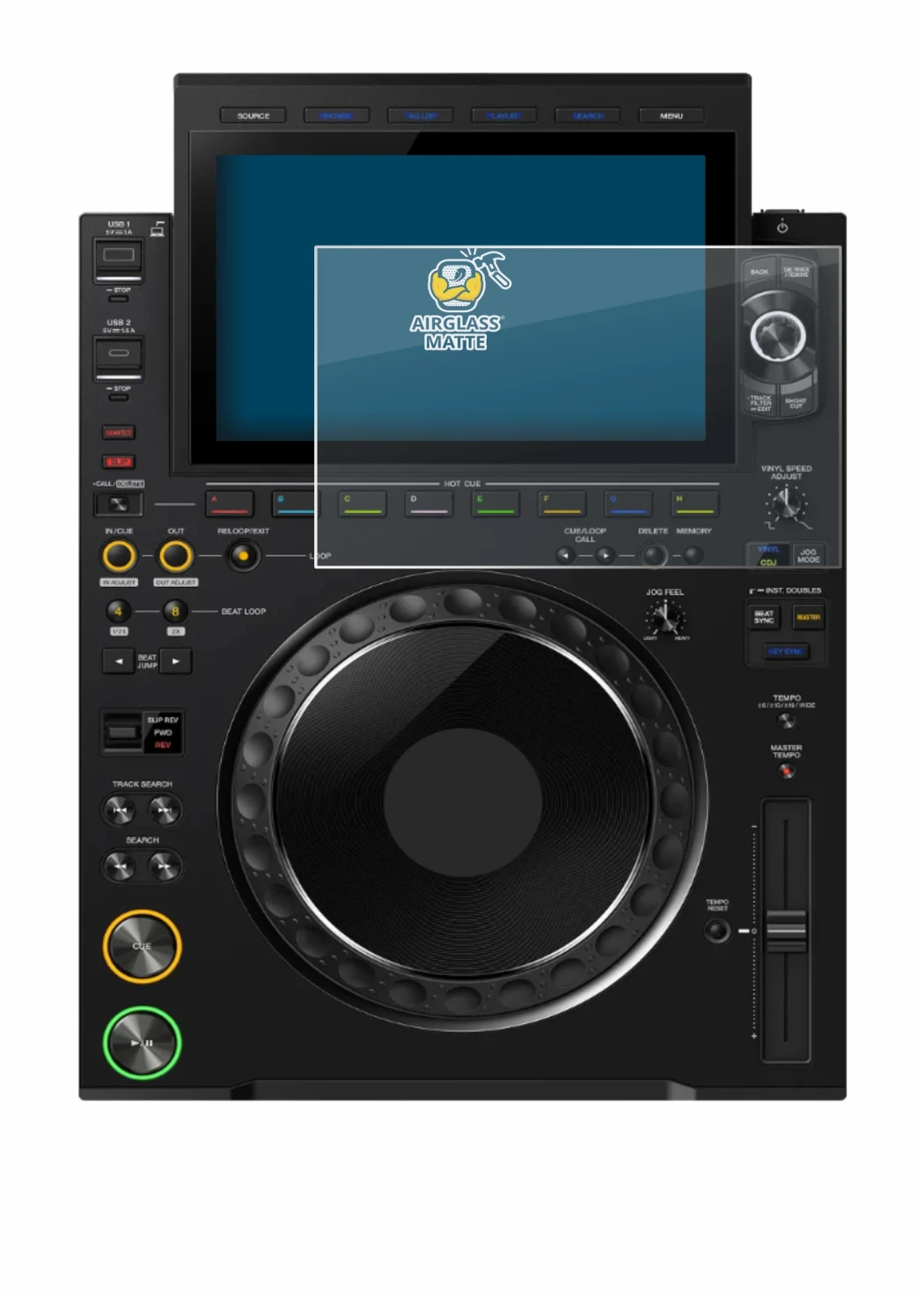 Imagen del dispositivo Pioneer CDJ 3000X con una amplia variedad de protectores de pantalla.