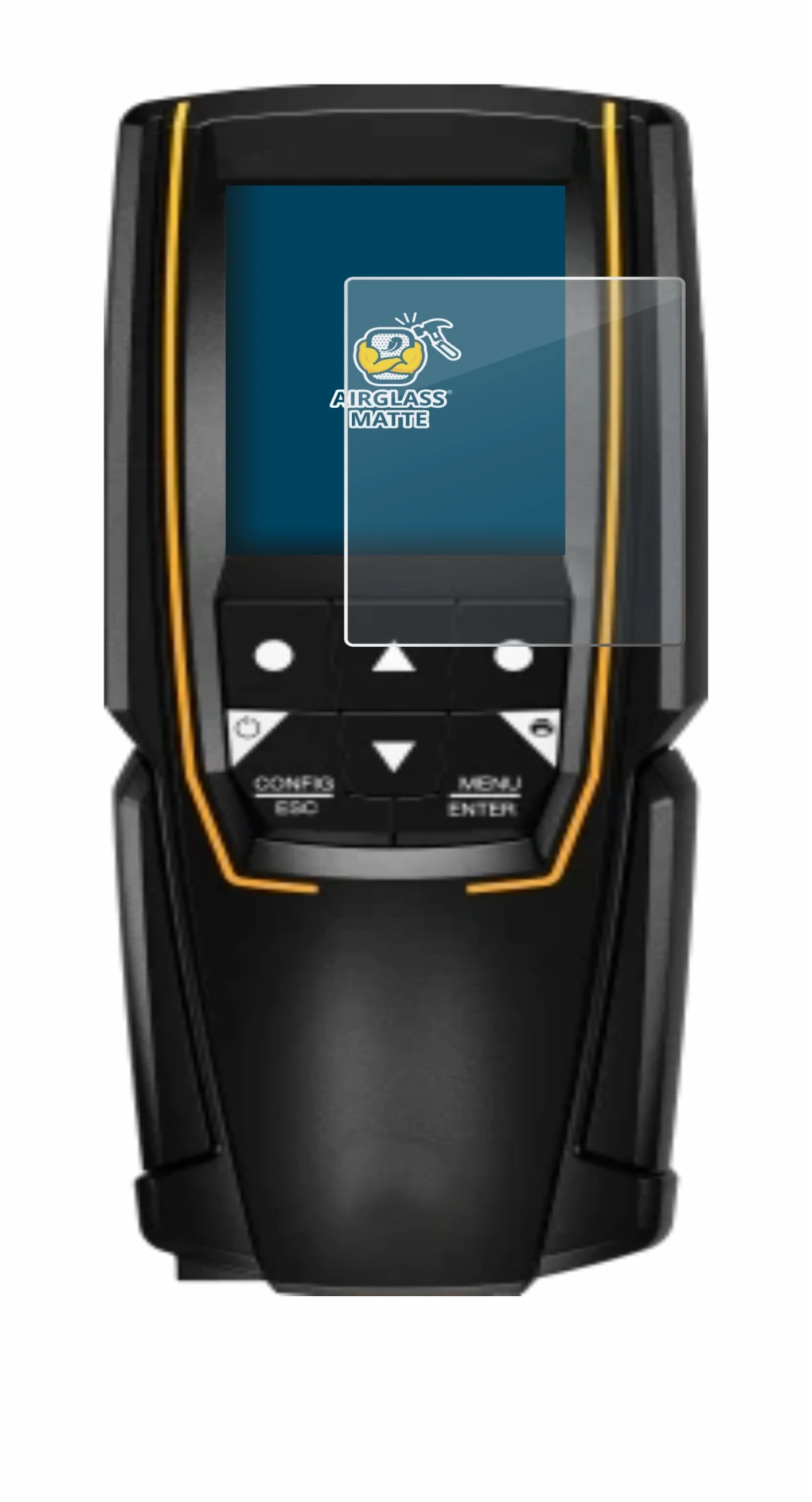 Imagen del dispositivo Testo 310 (2da Gen.) con una amplia variedad de protectores de pantalla.