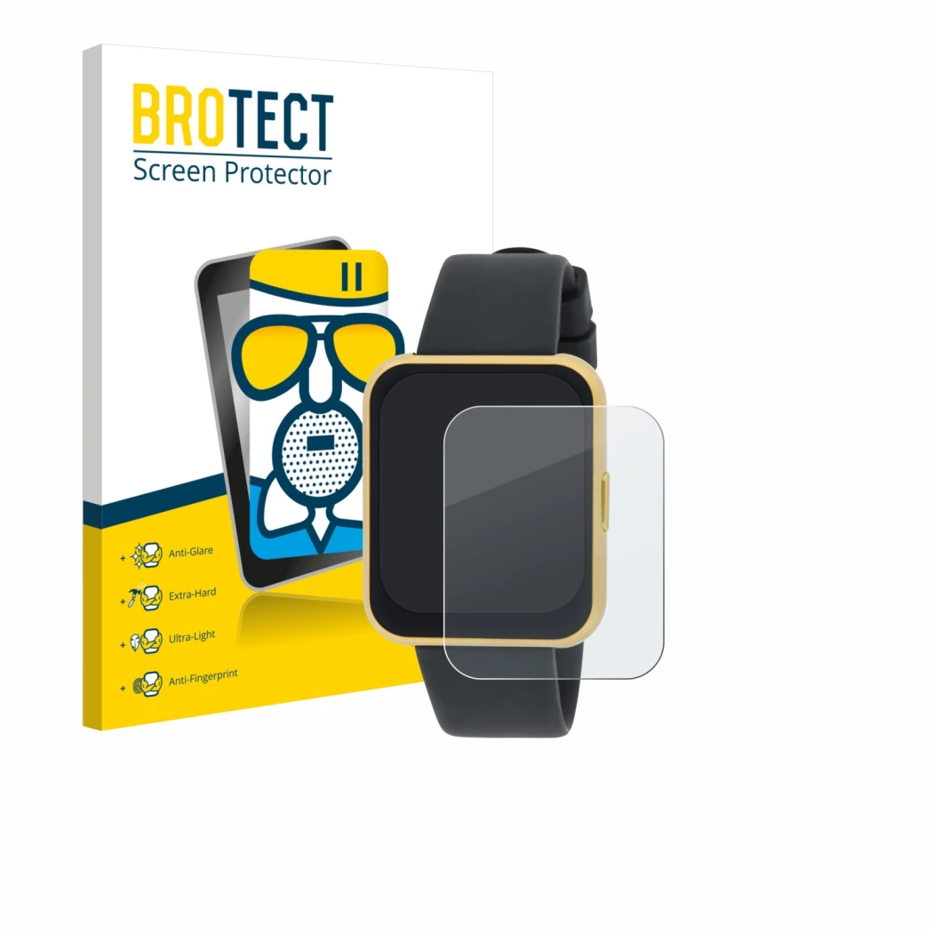 Parte frontal de un envase de producto con el logotipo de la marca BROTECT. Al lado se muestra el dispositivo Liu Jo Mini Slim