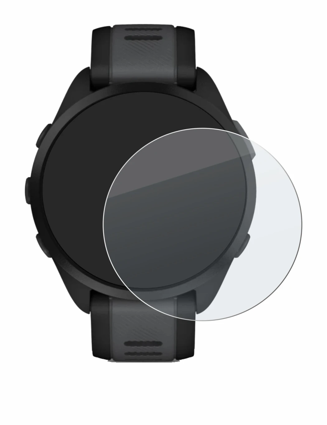 Imagen del dispositivo Garmin Forerunner 165 Music con una amplia variedad de protectores de pantalla.