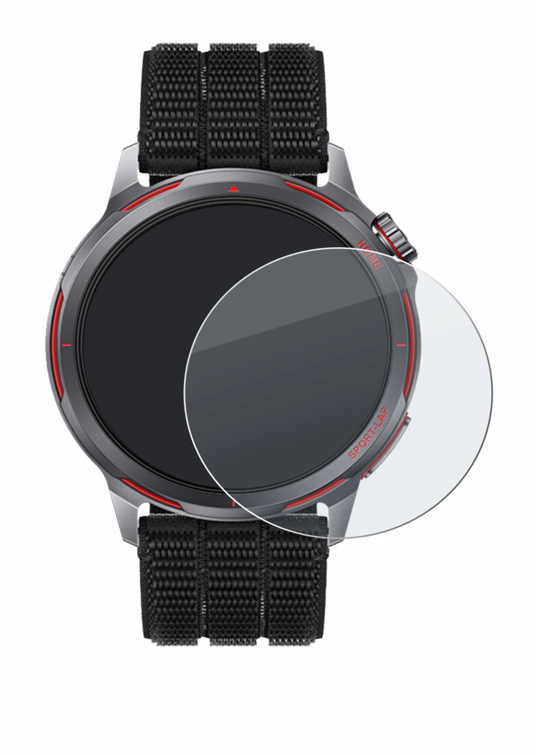 Imagen del dispositivo Huawei Watch GT Runner 2 con una amplia variedad de protectores de pantalla.