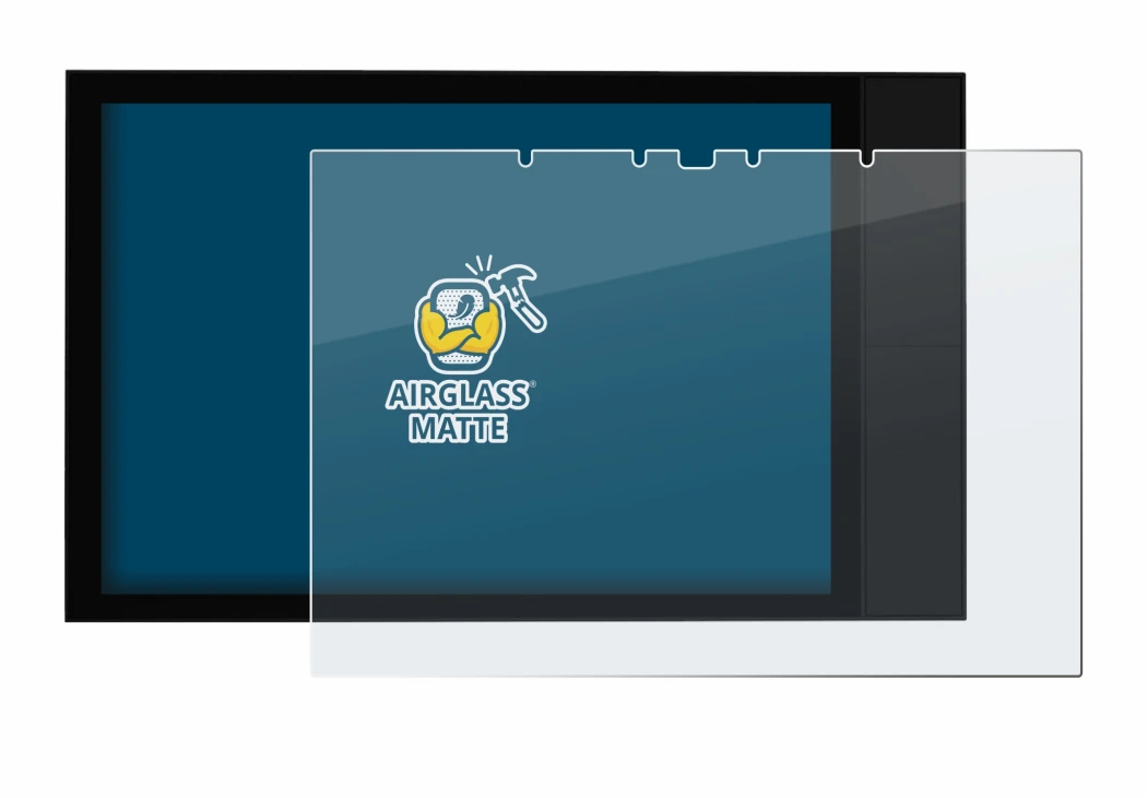 Imagen del dispositivo Shelly Wall Display XL con una amplia variedad de protectores de pantalla.