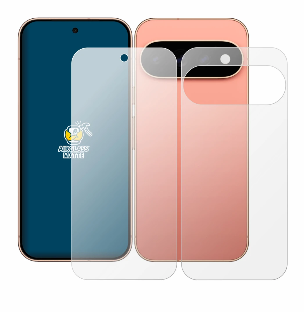 Imagen del dispositivo Google Pixel 11 Pro (Frontal+Trasero) con una amplia variedad de protectores de pantalla.