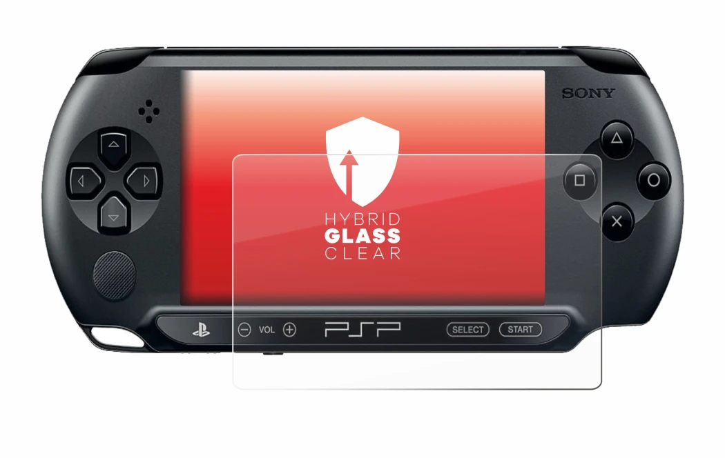 Imagen del dispositivo Sony PSP 1004 con una amplia variedad de protectores de pantalla.