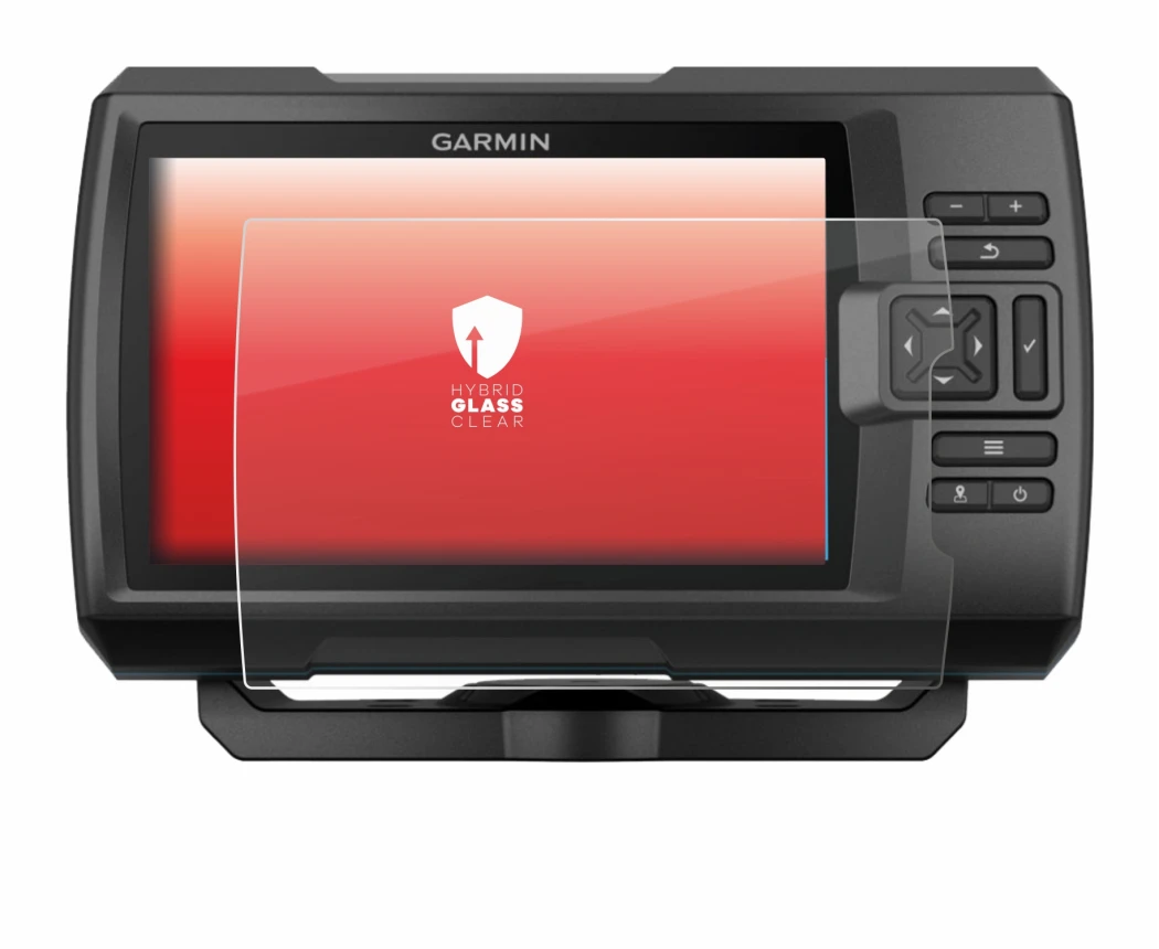 Imagen del dispositivo Garmin Striker Plus 5cv con una amplia variedad de protectores de pantalla.