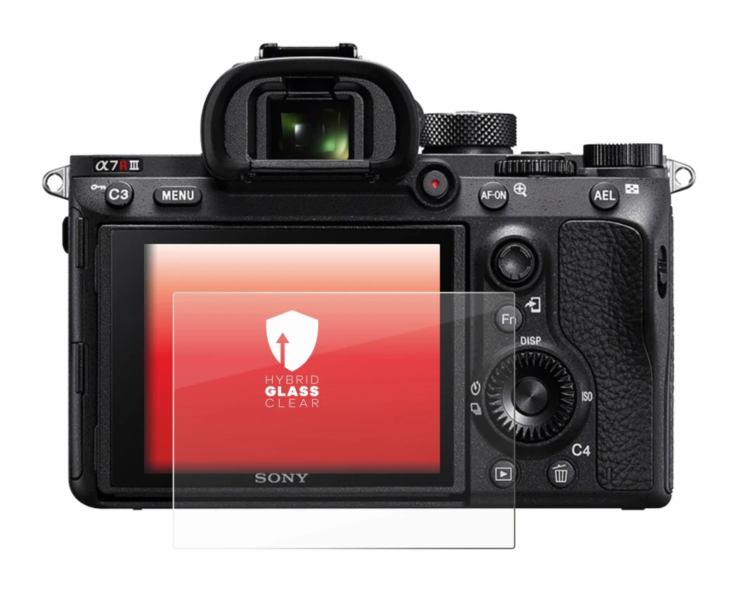 Imagen del dispositivo Sony Alpha 7R III con una amplia variedad de protectores de pantalla.