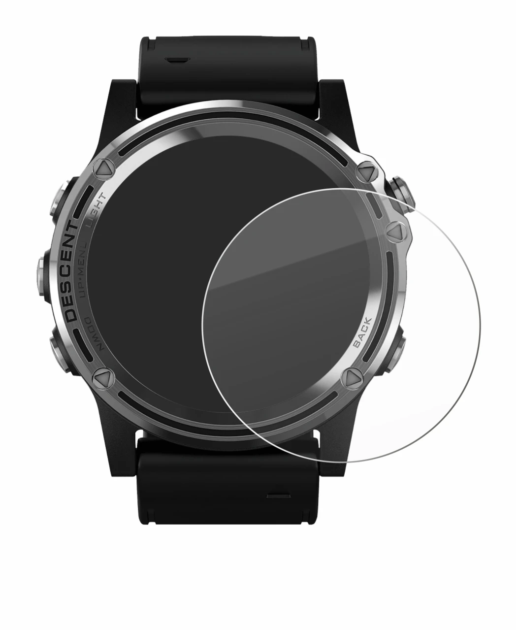 Imagen del dispositivo Garmin Descent Mk1 con una amplia variedad de protectores de pantalla.