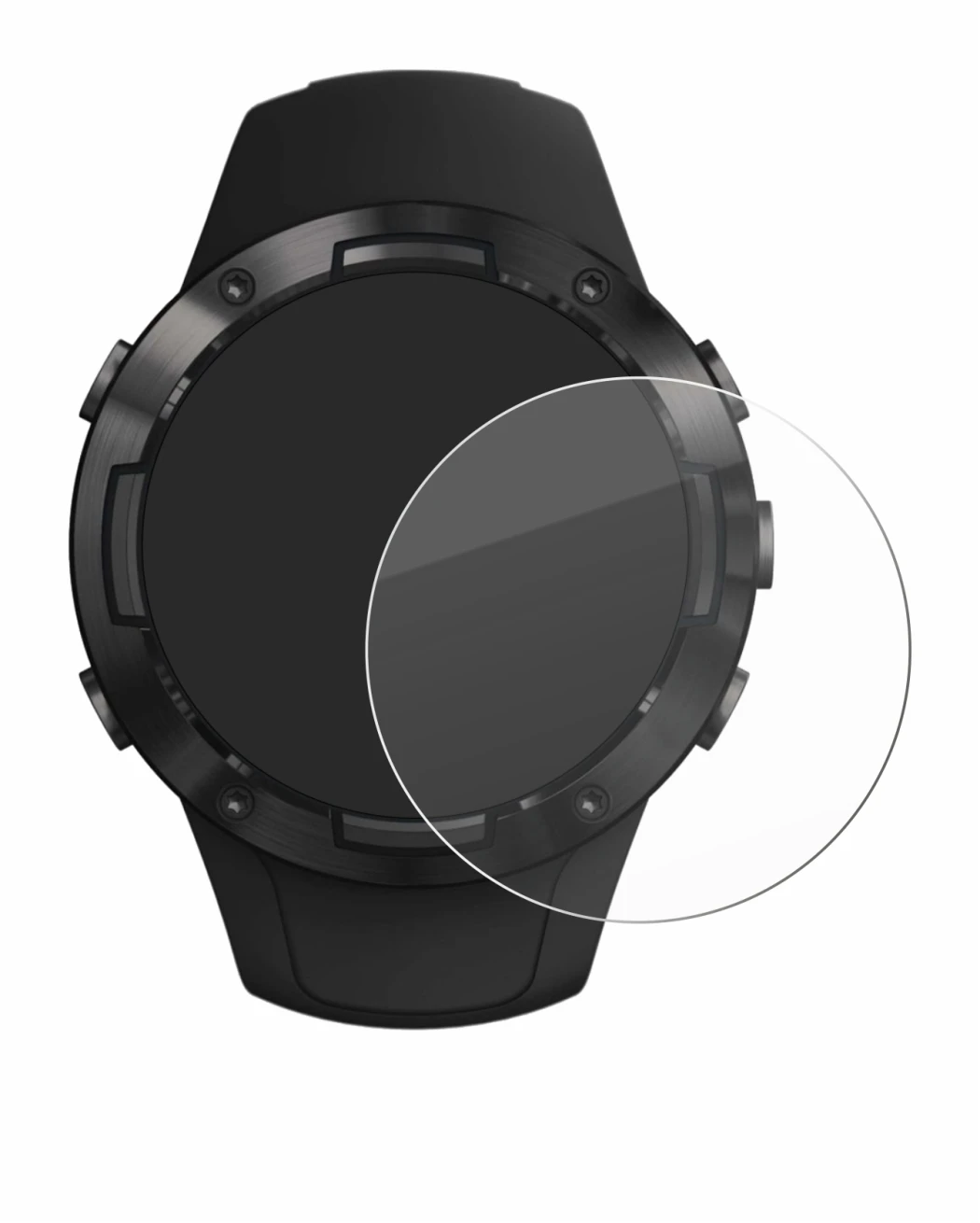 Imagen del dispositivo Suunto 5 con una amplia variedad de protectores de pantalla.