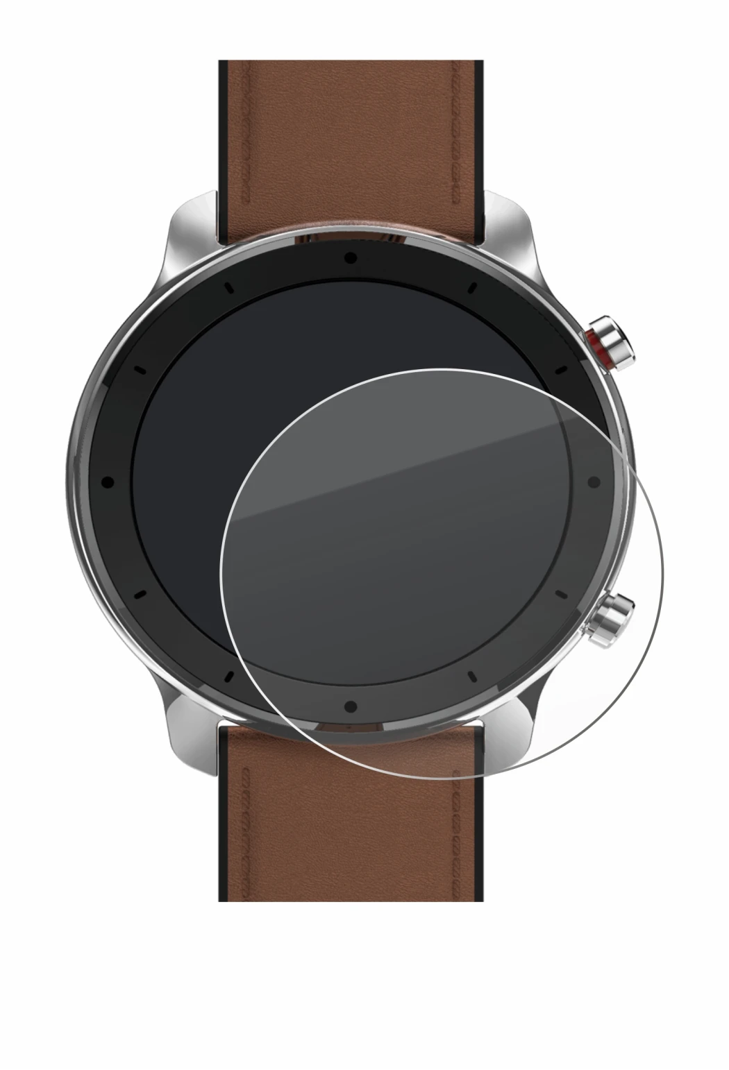 Imagen del dispositivo Huami Amazfit GTR (47 mm) con una amplia variedad de protectores de pantalla.