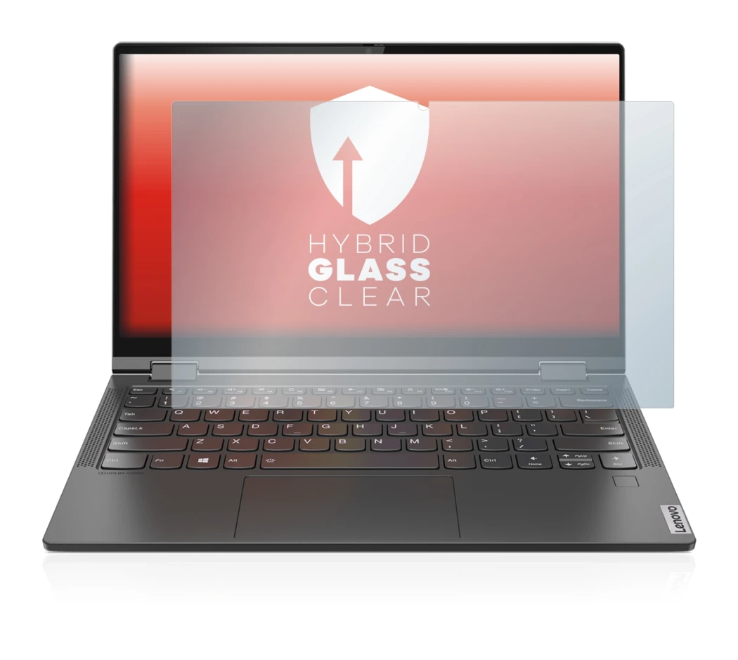Imagen del dispositivo Lenovo Yoga C640 con una amplia variedad de protectores de pantalla.