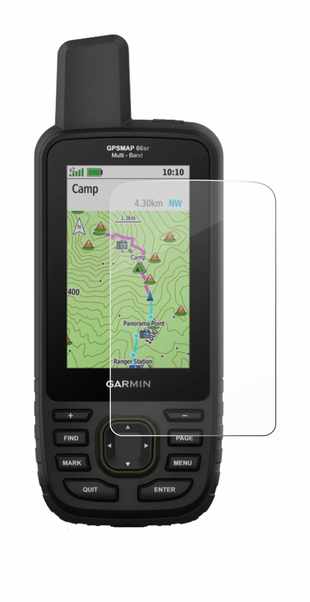 Imagen del dispositivo Garmin GPSMAP 66sr con una amplia variedad de protectores de pantalla.
