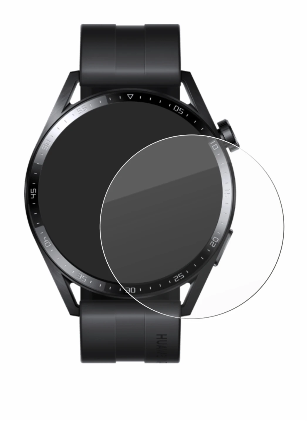 Imagen del dispositivo Huawei Watch GT 3 (46 mm) con una amplia variedad de protectores de pantalla.