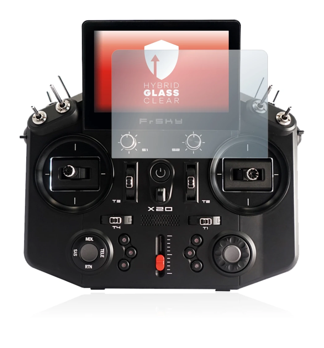 Imagen del dispositivo FrSky Tandem X20 con una amplia variedad de protectores de pantalla.