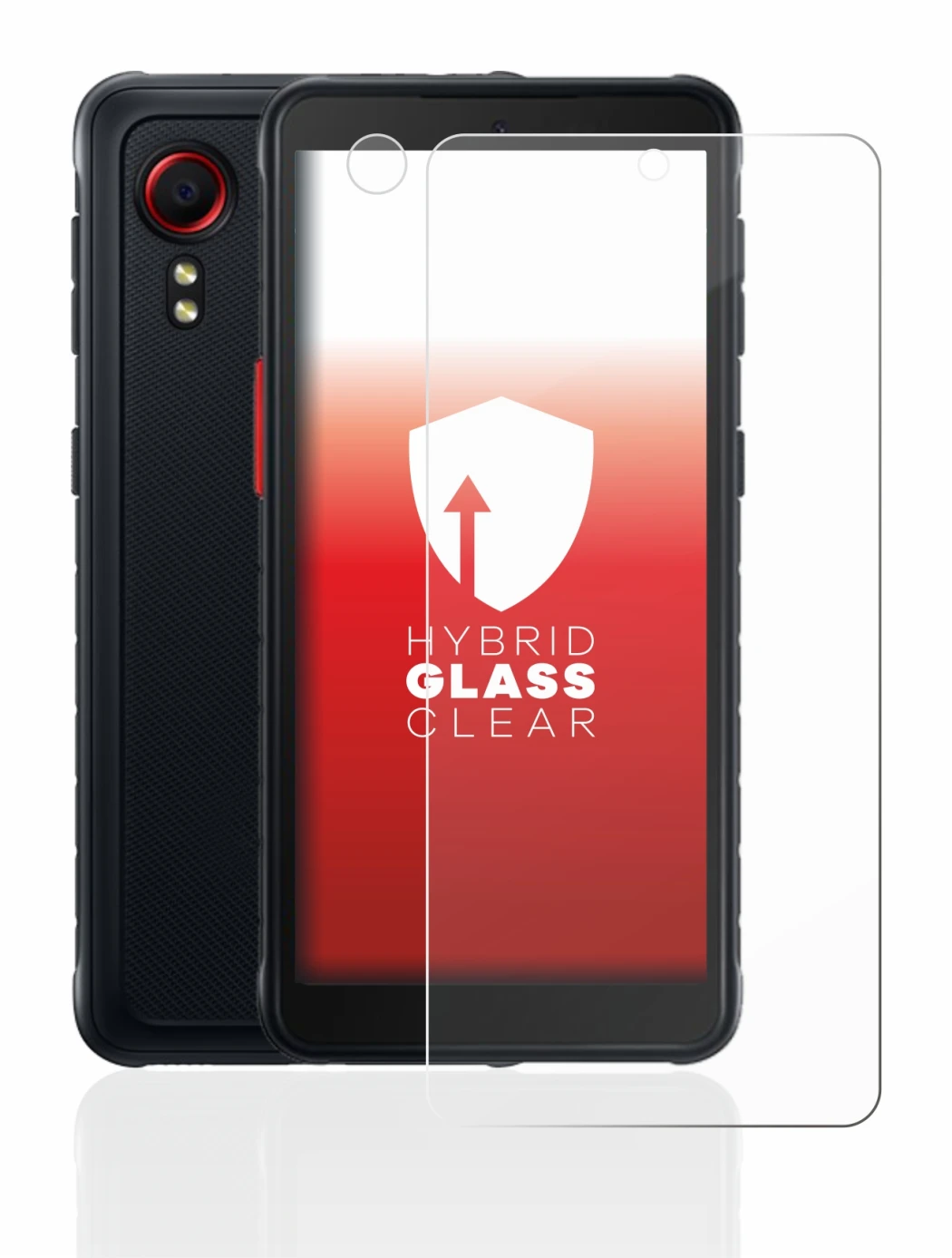 Imagen del dispositivo Samsung Galaxy XCover 5 (Frontal+Cámara) con una amplia variedad de protectores de pantalla.