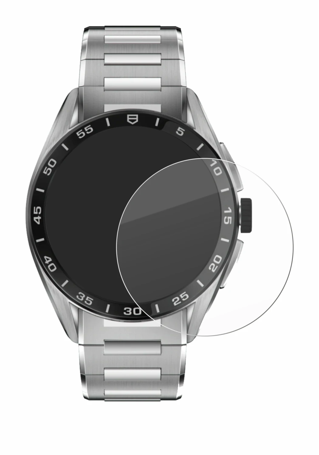 Imagen del dispositivo TAG Heuer Connected Calibre E4 (45 mm) con una amplia variedad de protectores de pantalla.