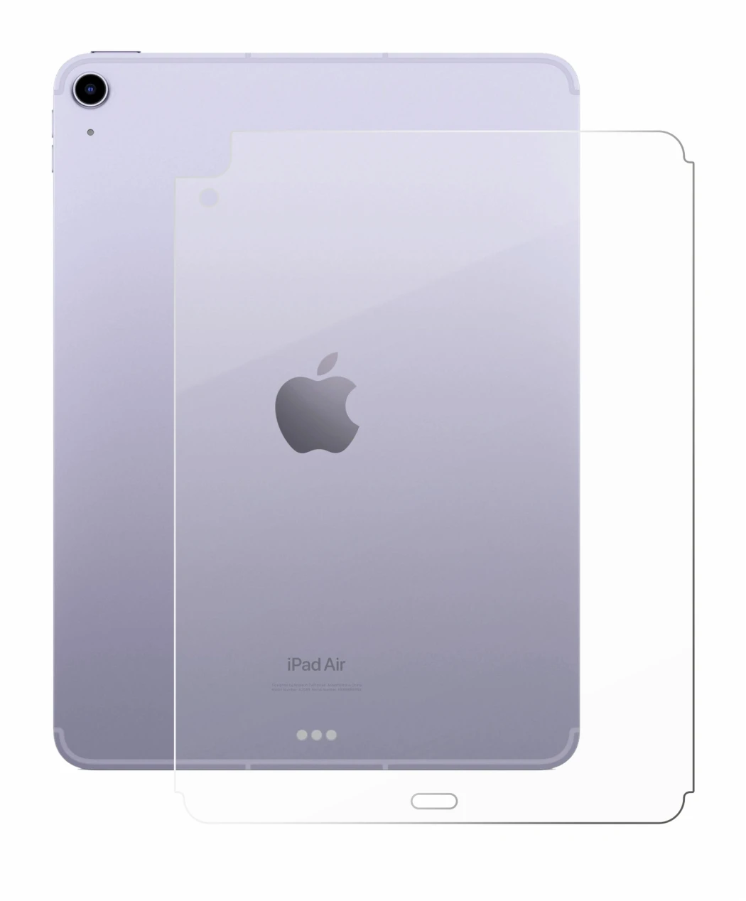 Imagen del dispositivo Apple iPad Air 5 WiFi 2022 (Trasero, 5a Gen.) con una amplia variedad de protectores de pantalla.