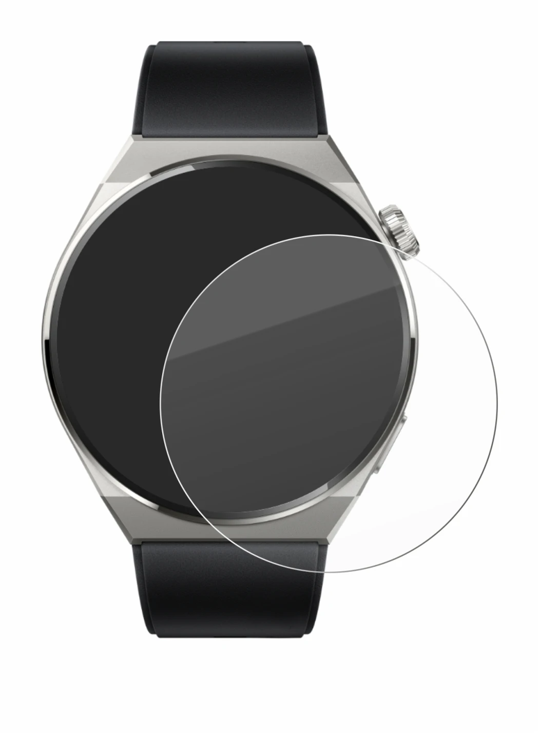Imagen del dispositivo Huawei Watch GT 3 Pro Titanium (46mm) con una amplia variedad de protectores de pantalla.