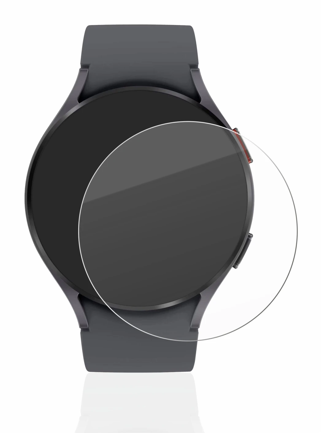 Imagen del dispositivo Samsung Galaxy Watch 5 (44mm) con una amplia variedad de protectores de pantalla.