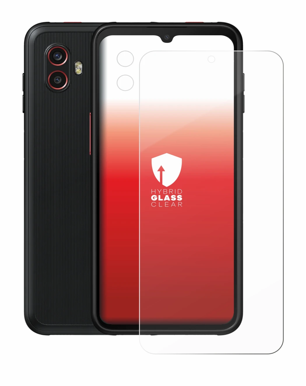 Imagen del dispositivo Samsung Galaxy Xcover 6 Pro (Frontal+Cámara) con una amplia variedad de protectores de pantalla.