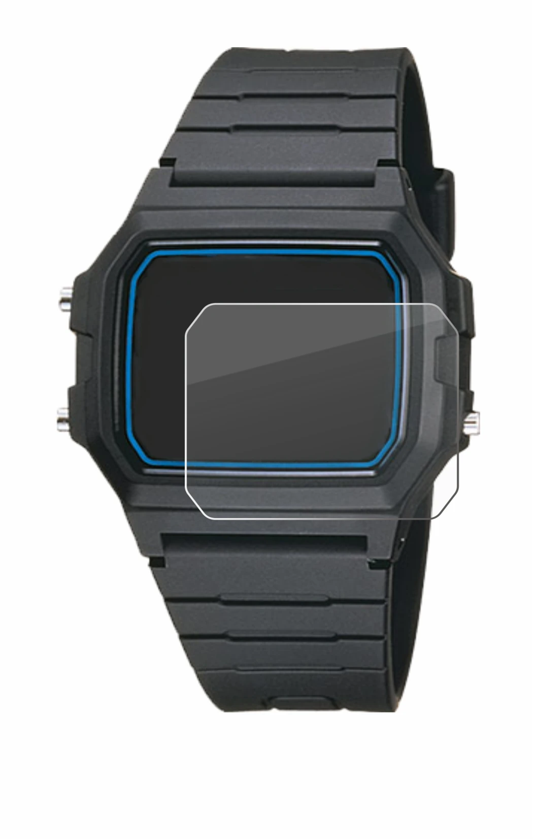 Imagen del dispositivo Casio F-105W-1AWYEF con una amplia variedad de protectores de pantalla.