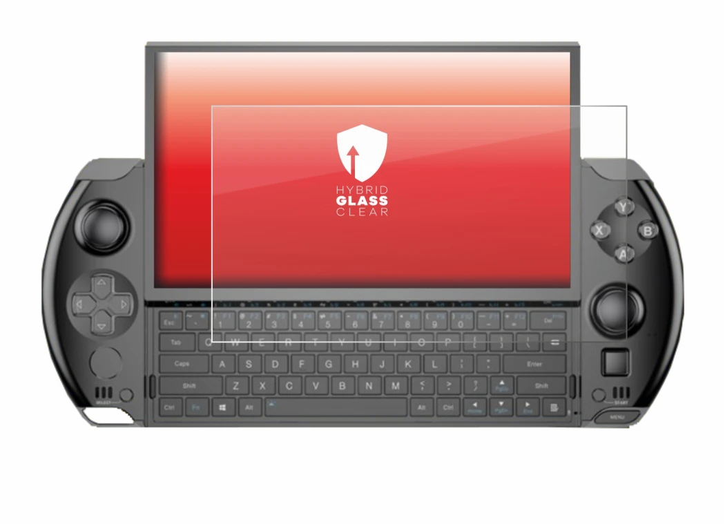 Imagen del dispositivo GPD Win 4 con una amplia variedad de protectores de pantalla.