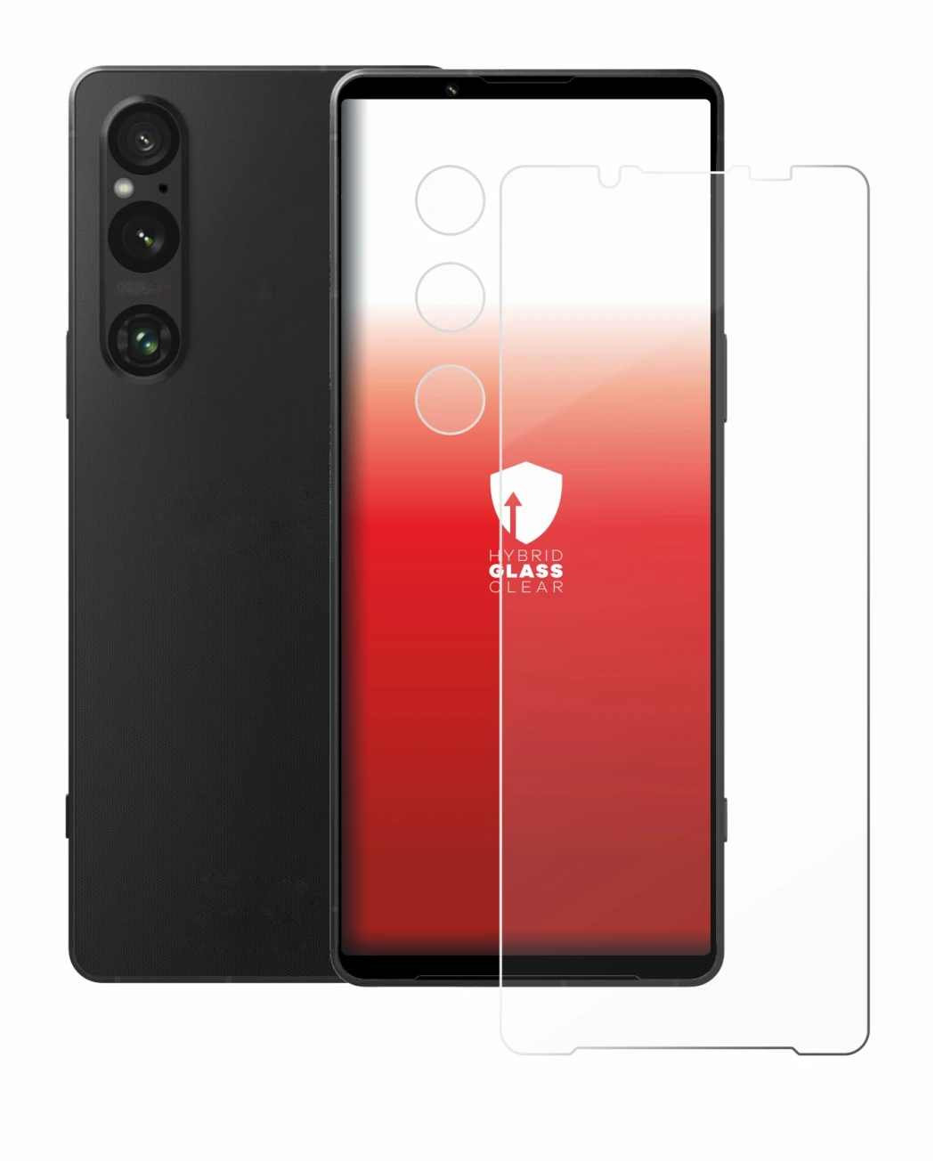 Imagen del dispositivo Sony Xperia 1 V (Frontal+Cámara) con una amplia variedad de protectores de pantalla.