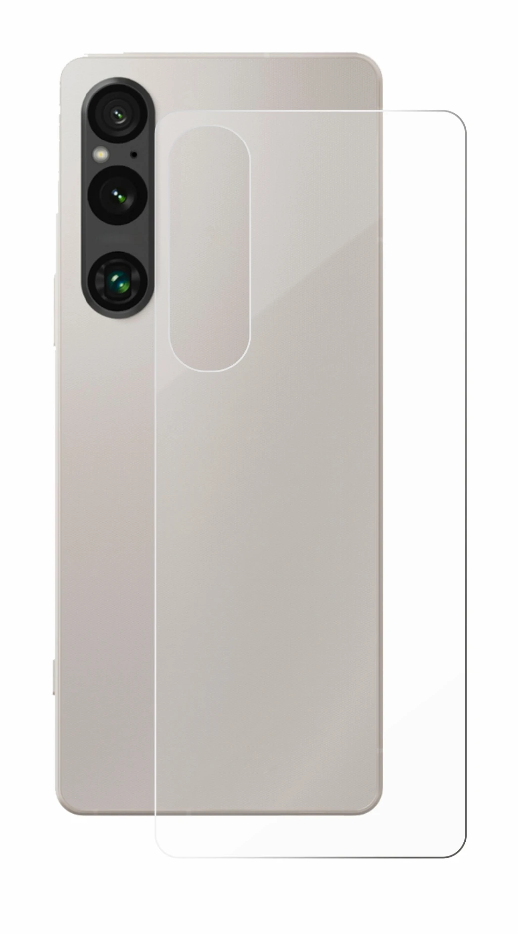 Imagen del dispositivo Sony Xperia 1 V (Trasero) con una amplia variedad de protectores de pantalla.