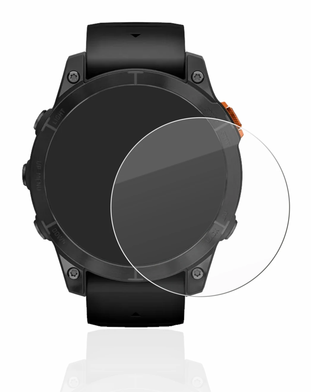 Imagen del dispositivo Garmin Fenix 7 Pro Solar (47 mm) con una amplia variedad de protectores de pantalla.