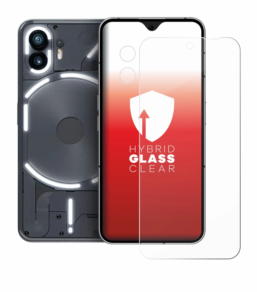 Imagen del dispositivo Nothing Phone (2) (Frontal+Cámara) con una amplia variedad de protectores de pantalla.